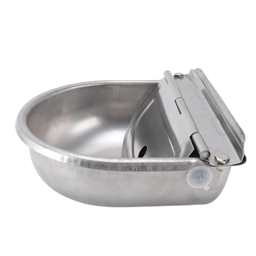Stainless Steel Livestock Water Trough | Automatic Animal Drinking Bowl Dispenser for Dogs Cows Horses Large Capacity Easy to