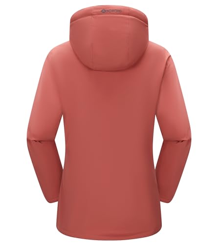 Women's Waterproof Snow Ski Jacket Warm Winter Coat Insulated Snowboarding Jacket Softshell Hiking Jacket - color: W-vermilion, size: Small