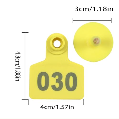 100 Pieces Ranch Animal Ear Markers Built from Gentle Yet Tough Substance Perfect for Labeling Caprine and Pigs Permanent Ear Identifiers - color: Green