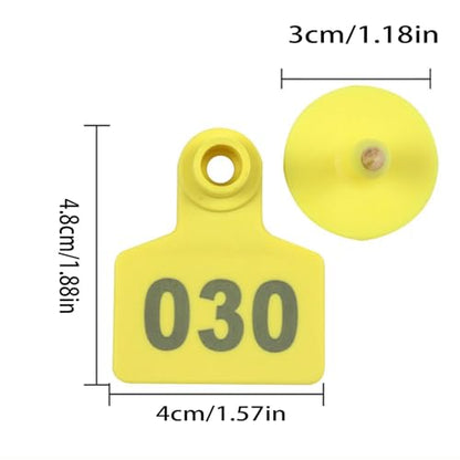 100 Pieces Ranch Animal Ear Markers Built from Gentle Yet Tough Substance Perfect for Labeling Caprine and Pigs Permanent Ear Identifiers - color: Green