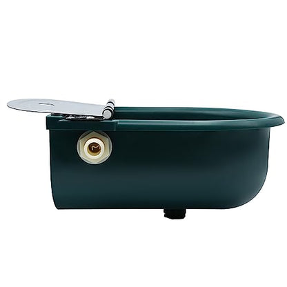 Automatic Water Bowl for Dog, Dog Water Bowl Dispenser with 2 Float Valve and 80cm Pipe, Livestock Water Trough for Horse Cattle Goat Pig Farm Supplies