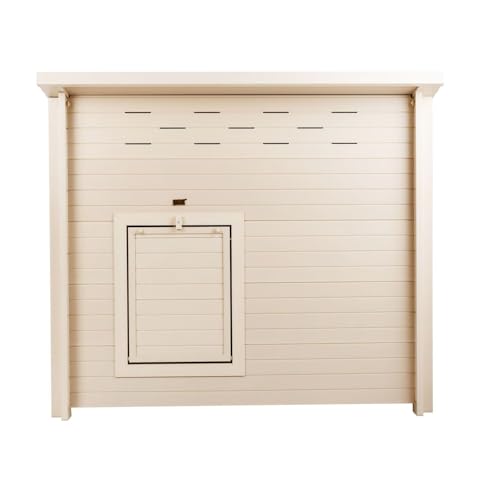 New Age Pet ECOFLEX Fontana Jumbo Chicken Coop, Urban Barn for 4 to 6 Chickens, Easy Assembly, Eco Friendly & Durable, Tan