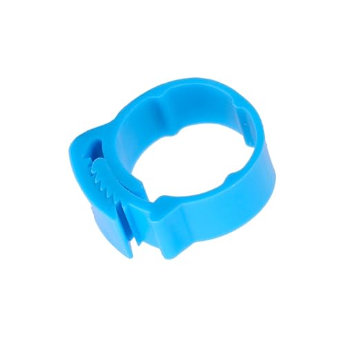 Chicken Foot Ring Adjustable Size Poultry Leg No Number Buckle ID2.0~2.4cm Plastic Chick Duck Goose Feeding 70 Pcs for Easy Flock Management(Blue) - color: Blue