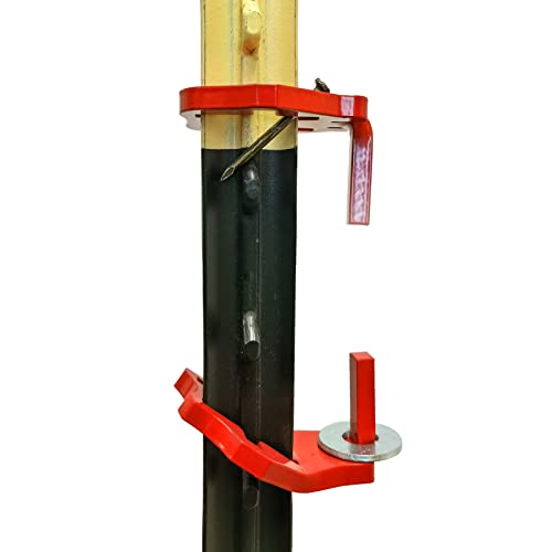 T-Post Metal Gate Hinge Pins - 5/8 Pin, Outdoor Chain Link Fence Hanger for Farm, Garden Gate