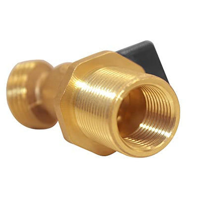 Joywayus Brass Water Container/Rain Barrel Spigot 3/4" Threaded Quarter Turn Ball Valve & 3/4" Female to 1" Male Threaded Bulkhead Fitting Water Tank Connector Fit for Garden Hose - style: Style 2