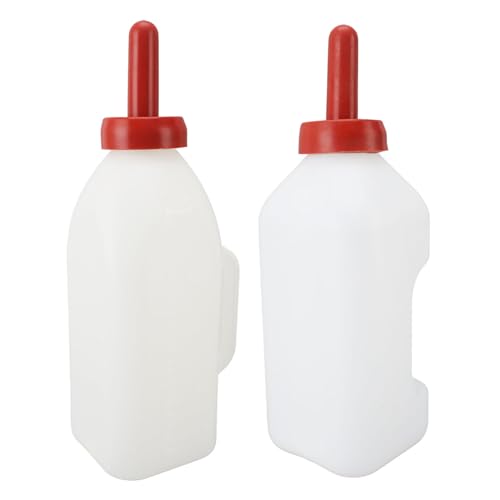 2L Calf Nursing Bottle, Milk Feeder Nursing Feeding Bottle Thicken Leakproof Silicone Calf Bottles with Handle Livestock Supplie for Farm Pasture(Horizontal Milk Pot)