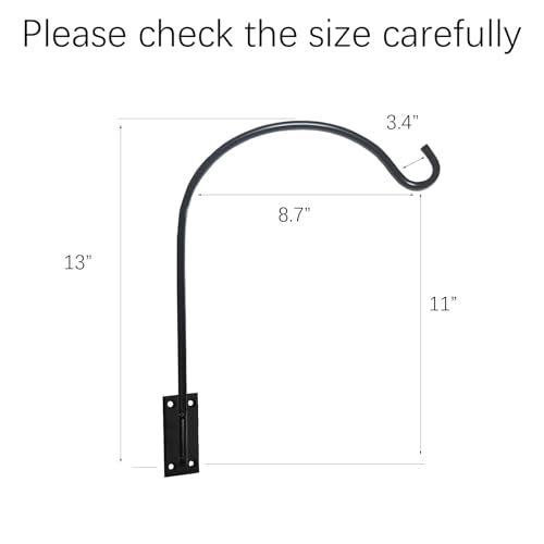 Deck Bird Feeder Hanger Hook Wall Mounted 4 Pack for Railing,Hanging Bird Feeders, Plants, Flower Baskets,Windchimes, Lanterns,Holiday Decoration