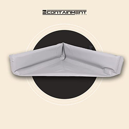 Spill Containment Berm - 18 oz PVC, 2’ x 2’ x 6” - Grey - color: Grey, size: 2' x 2'