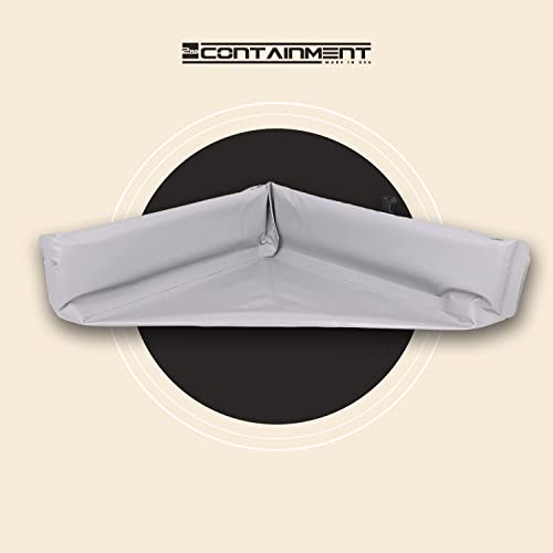 Spill Containment Berm - 18 oz PVC, 2’ x 2’ x 6” - Grey - color: Grey, size: 2' x 2'
