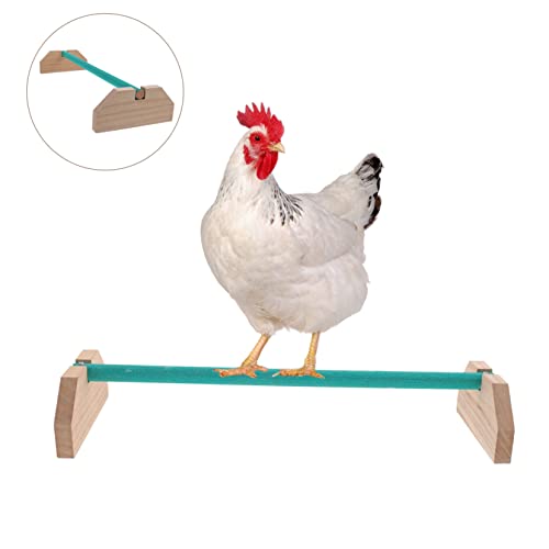 Wooden Chicken Perch Adjustable Roosting Stand for Hens and Chicks Sturdy Chick Standing Bar Natural Wood Bird Perch for Coop Accessories