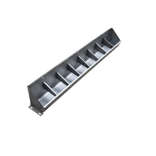 Stainless Steel Piglet Feed Trough, Livestock Feeder with Segmented Design, Open Feeding Trough, for Farms, Backyards, Pigsties, and Yards(10.2x59.1in) - size: 10.2x59.1in