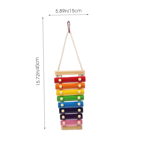 COLLBATH Chicken Hanging Wooden Foraging Playthings with Movable Hook and Lovely Appearance, Fun Chew for Home Decoration and Stress Relief