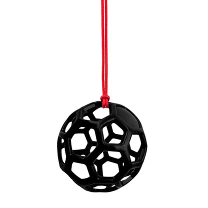 Farm Stall Hanging Feeder Toy Ball for Horses, Goats, Sheep – Durable TPR Feeding Ball, Hay Feeder for Animal Enrichment, Stretch-Resistant Design (Black) - color: black