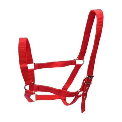 Cow Halter 2pcs Horse Halter,Chin and Throat Snap,PP Good Durability Wear Resistant Rope for Pasture Racecourse Farm(Red) - color: Red