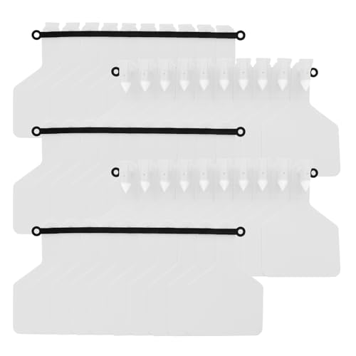 50Pcs One-Piece Cattle Ear Tags Blank Tags Large TPU Livestock Identification Personalized Ear Marking, Farm Animal Ear Tagger for Cattle Calf Cow Sheep Goat Horse (White) - color: White