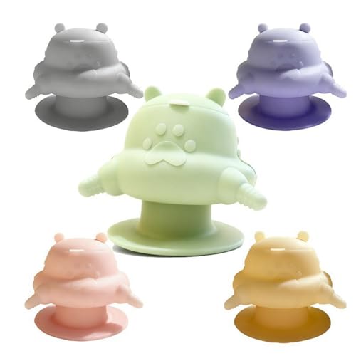 Puppy Feeder with Four Silicone Nursing Bottle Feeding Station Bowl Dispenser Multifunctional and Easy Cleaning Suitable for Breeders Pet, Yellow - color: Yellow