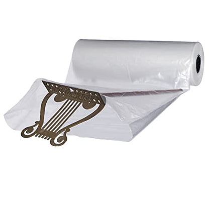 Hudson Exchange 24" x 350', 6 Mil, Poly Tubing Roll, Food Grade LDPE Resin, Custom Length Packaging