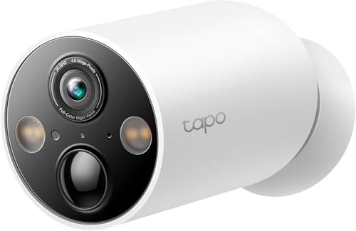 Tapo MagCam 2K+ - 2026 Wirecutter Best Outdoor Security Camera & PCMag Editors' Choice, Wireless Battery Power, Magnetic Mount, Subscription-Free SD Storage or optional Cloud, Person/Vehicle Detection - color: White, size: 1-Pack, style: 2K+