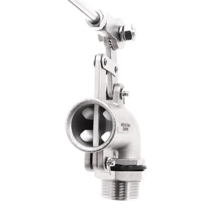 Adjustable Float Ball Valves - 1" NPT Male Thread Stainless Steel 304 Elbow Flow Control Float Valve for Automatic Water Level Control Tank Pond Water Tower - size: 1 Inch