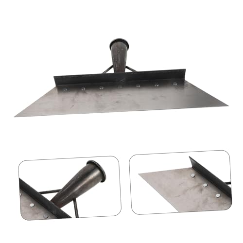 Heavy Duty Farm Cleaning Shovel and Metal Feces Scraper for Livestock Manure Removal, 38cm Manganese Steel Flat Shovel for Barn and Pasture Maintenance