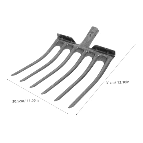 Stall Forks for Manure Heavy Duty 5/6 Tooth Handle Replacement Bedding Fork Rake for Horse Manure