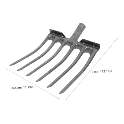 Stall Forks for Manure Heavy Duty 5/6 Tooth Handle Replacement Bedding Fork Rake for Horse Manure