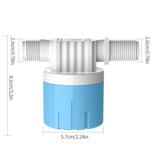 "1/2" Automatic Water Level Control Valve | Water Float Valve for Water Tanks | Water trough float valve | Automatic Filling | Automatic Shut Off | Perfect Upgrade for Water Tanks" (2-Pack) - style: 1/2inch Side water