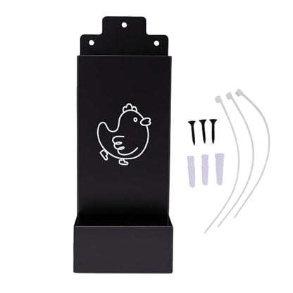 Zunate Large Poultry Feeder with Detachable Tray, Chicken Feeding Dispenser for Indoor Outdoor Use, Hanging Design for Small Animals Birds, Sturdy Iron Trough for Easy Cleaning