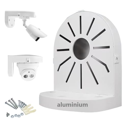 Security Camera Mount Bracket, Aluminum Indoor Outdoor Wall Mount Bracket L-Type Bracket for CCTV Security Dome IP Camera Mounting Dome Security Camera Junction Box Mount Bracket Universal