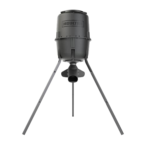 Moultrie Gravity Deer Feeder - Tripod Game Feeder - Easy Conversion Adapter - Protein Pellet Ready - Rugged No-Power Setup for Deer Management - style: 250 lb Capacity