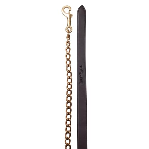Schneiders Billy Royal 6' Havana Leather Horse Lead with 24" Brass Chain | 1" W x 6' L | Superior Horse Control | Matches Billy Royal Halters