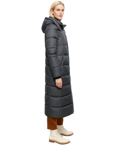 Womens Winter Maxi Long Parka Coats Puffer Down Quilted Jacket with Hood - color: Grey-303, size: Medium
