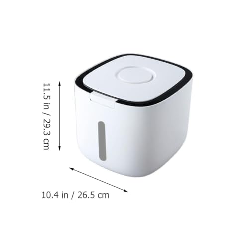 TOYANDONA Large-capacity Sealed Grain Storage Box for Kitchen and Home, Portable Black Rice Storage Container with Strong Sealing Effect, Abs and Pp Material Flour and Dog Food Holder