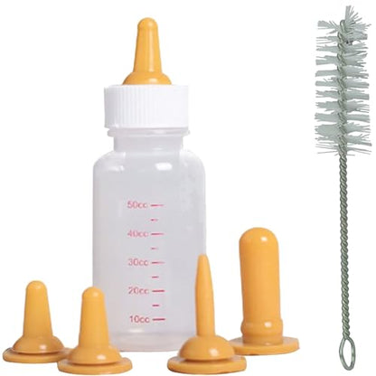 OMEM Pet Nursing Bottle, Nursing Bottle Kits, Replacement Nipple Cat Feeding Bottle for Newborn Kittens, Puppies, Rabbits, Small Animals