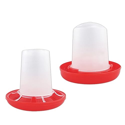Chick Feeder Waterer Kit, Drinkers Plastic Hanging Poultry Feeding Equipment Set Free Range Twist Lock Base Combo Outdoor Water Dispenser Container For Baby Chicken Quail Hen Duck Farm Coop Supplies