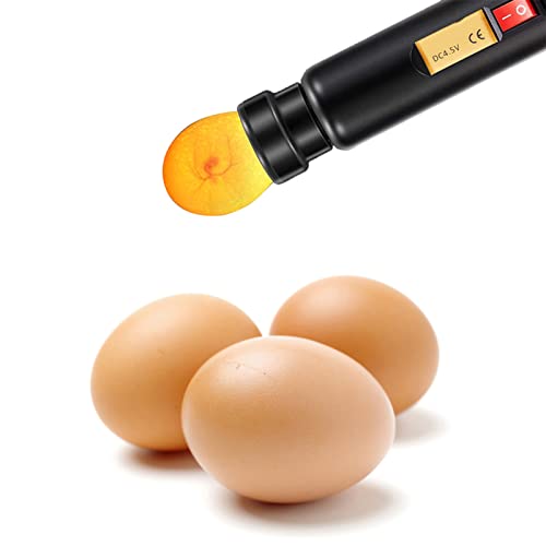 Egg Candler Tester LED Egg Incubation Tracking Lamp, Auto Mini Egg Incubator Lighting Battery OR Plug Powered, Egg Candler for Experiment Monitoring Embryo Within The Egg