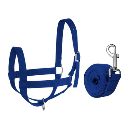 Cow Halter with Leading Rope,Bull Bridle Handling Equipment Harness,Cattle Calf Halter Adjustable for Farm Foal, S