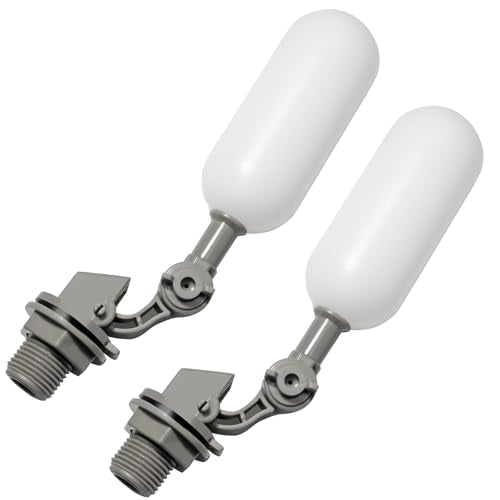 Uenhoy 2 Pack 1/2 Inch NPT Thread Float Ball Valve, Automatic Water System Filler with Adjustable Arm for Ponds & Livestock Water Trough & Aquariums, Automatic Water Level Control Float Valve