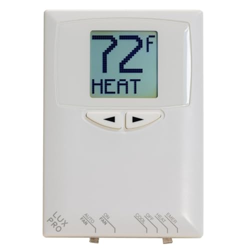 Lux Pro PSDH121B Non-Programmable Thermostat; Heat Pump Only; 2 Heat, 1 Cool; Batteries Included - size: PSDH121B- Single