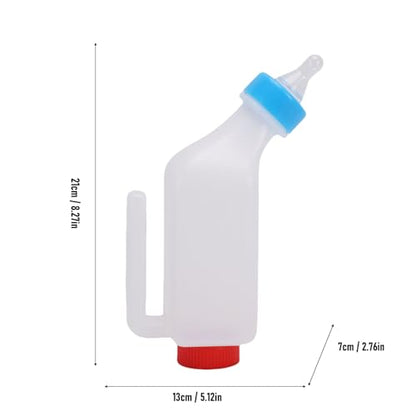 Lamb Feeding Bottle, 5 Pack 500ML Goat Milk Feeder with Hanging Hook Food Grade Plastic Nursing Bottle for Lambs Livestock