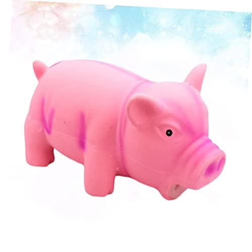 minkissy Adorable Pig Chew Toy for Dogs Creative Squeaky Sound Teeth Grinding Toy for Play and Reducing Boredom Made of Safe Material