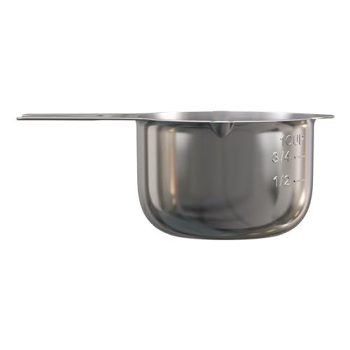 Color Up 1 Cup Measuring Cup (240 ml) – Premium Chrome Stainless Steel, Accurate for Wet & Dry Ingredients, Embossed Markings, Easy-Pour Spouts, Dishwasher-Safe, Kitchen Essential - size: 1 Cup (240 ml) Chrome
