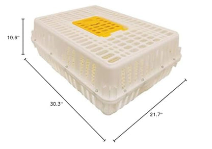 Stromberg's Poultry Transport Crate, Secure Chicken Carrier for Safe Bird Travel and Storage, Ventilated Outdoor Plastic Cage with Hinged Loading Door for 4 to 6 Backyard Chickens or 2-4 Pheasants