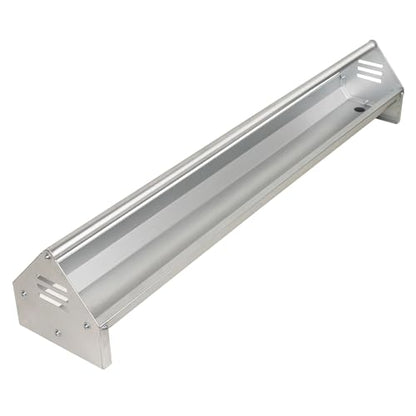 KOL Portable 45" Long Galvanized Steel Livestock Feeding Trough, Heavy-Duty Large Capacity Feeder, Easy to Clean, for Calves, Sheep, Horses, Goats