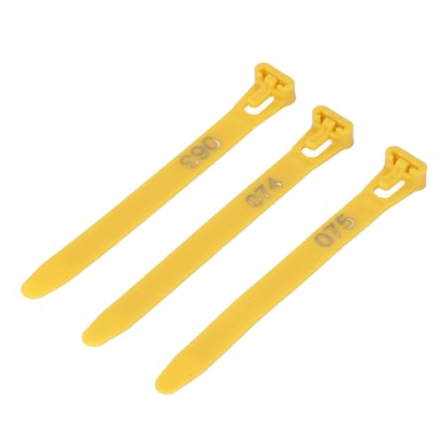 Semme Reusable Chicken Leg Bands Numbered 100 for Easy Poultry Identification Ideal for Ducks Chicks Pigeons Geese (Green) (Yellow) - color: Yellow