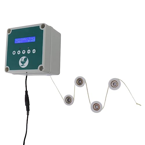Agatige Automatic Chicken Coop Door Controller, IP44 Cage Opener Remote Control Poultry House Door Actuator Motor Kit with Timer Light Sensor for Chicken, Duck, Goose