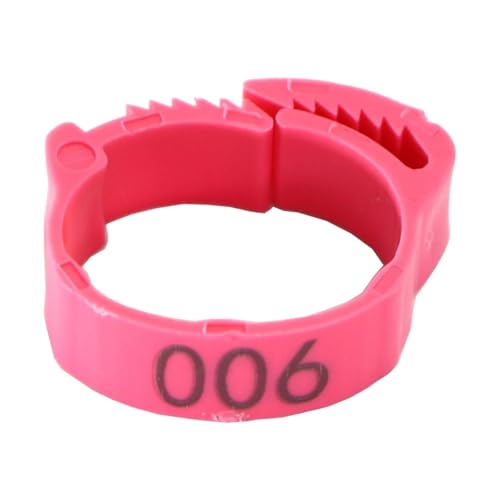50Pcs~25pcs Adjustable Chicken Foot Ring 6 Colors Numbered Identification Leg Rings Clip for Poultry Chickens Ducks Geese Parrot for Easy Flock Management(Pink,25pcs) - color: Pink, size: 25pcs