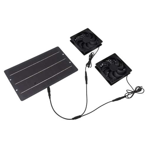 10W Solar Panel Fan Kit – Dual Exhaust Wall Mounted for Chicken Coops & Greenhouses
