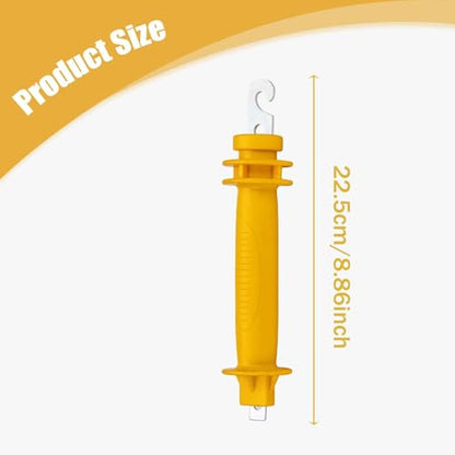 Electric Fence Handle Gate Spring Rubber Insulated Handle Installation Weather Resistant PE Metal Suitable for Ranch Farm Animal Husband