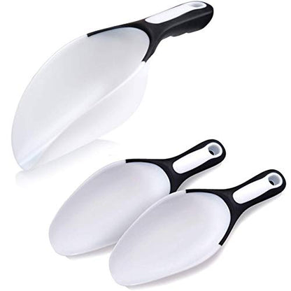 Rockland Guard 1-Cup Multipurpose Scoops (3-Pack) – Flexible Funnel Tip for Spill-Free Pours – Heavy-Duty Ice Scoop for Freezer & Ice Machine – Dog Food Scoop & Flour Scoop for Canisters - size: 3 Pack